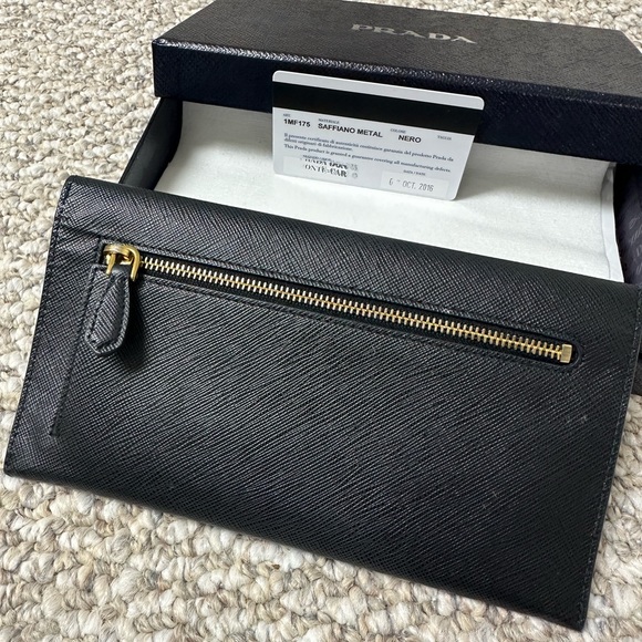 PRADA Saffiano Leather Long Envelope Wallet - Picture 5 of 11